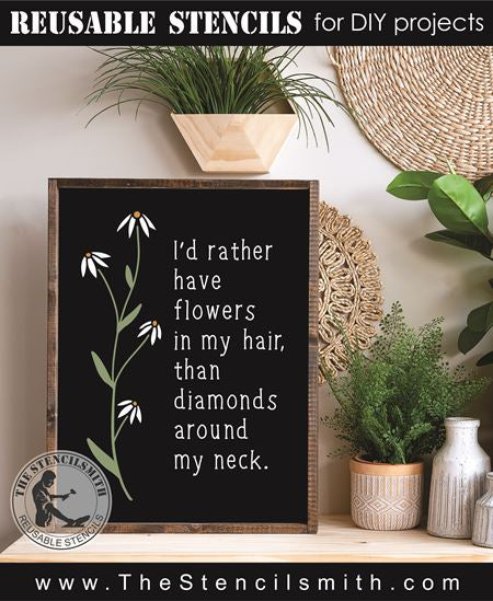 8131 - I'd rather have flowers - The Stencilsmith