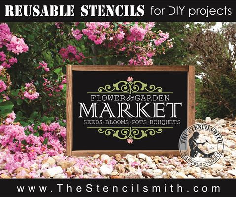 8142 - flower & garden market - The Stencilsmith