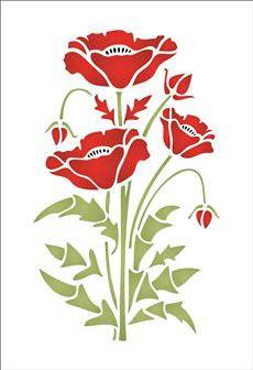 8149 - poppy flowers - The Stencilsmith