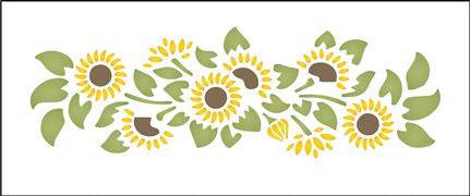 8143 - sunflower border - The Stencilsmith