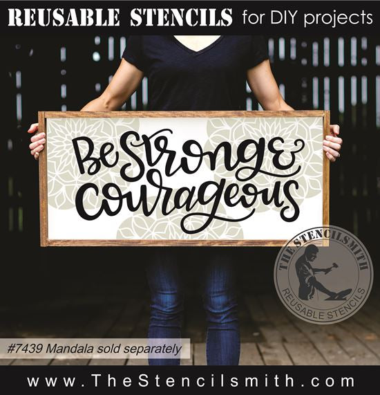 8176 - be strong & courageous - The Stencilsmith