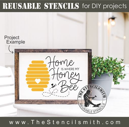 8187 - home is where my honey bee - The Stencilsmith