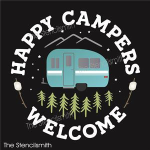 8188 - Happy Campers Welcome - The Stencilsmith