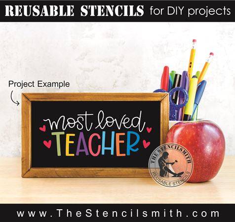 8214 - most loved teacher - The Stencilsmith