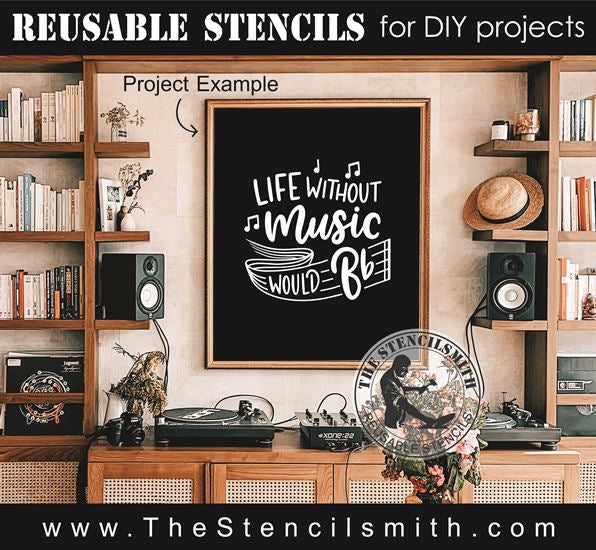 8259 - life without music - The Stencilsmith