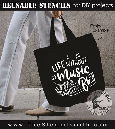 8259 - life without music - The Stencilsmith