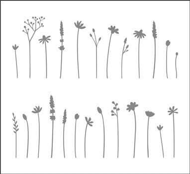 8262 - tall stem flowers - The Stencilsmith