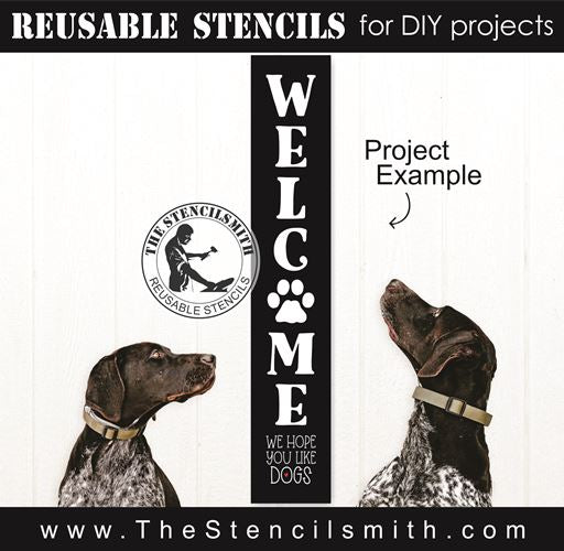 8264 - Welcome we hope you like dogs - The Stencilsmith