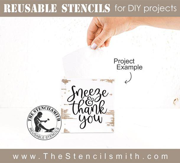 8268 - sneeze & thank you - The Stencilsmith