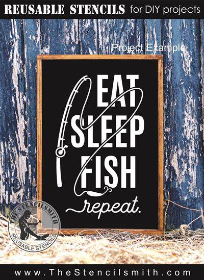 8275 - Eat Sleep Fish - The Stencilsmith
