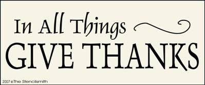 In All Things GIVE THANKS - The Stencilsmith