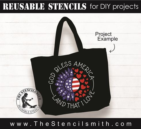 8296 - God Bless America - The Stencilsmith