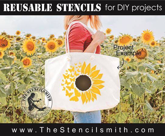 8302 - butterfly sunflower - The Stencilsmith