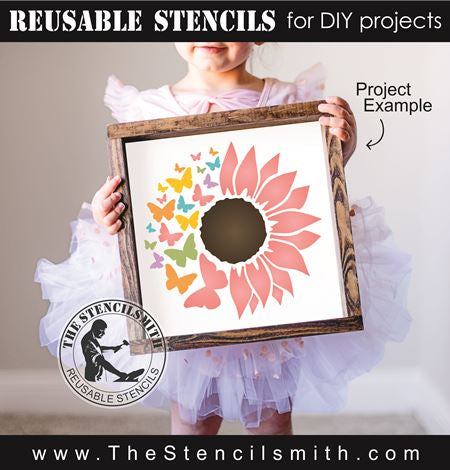 8302 - butterfly sunflower - The Stencilsmith