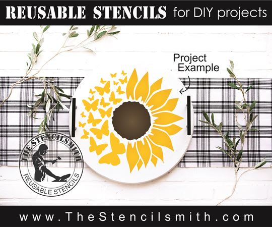 8302 - butterfly sunflower - The Stencilsmith