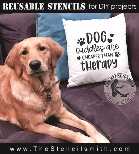 8309 - dog cuddles - The Stencilsmith