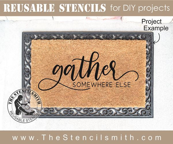 Gather with Floral Stencil
