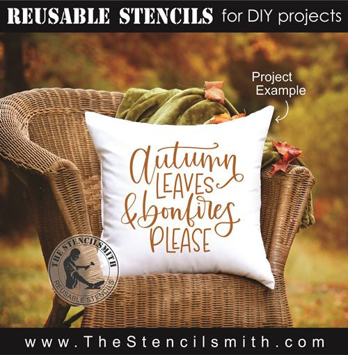 8328 - autumn leaves and bonfires please - The Stencilsmith
