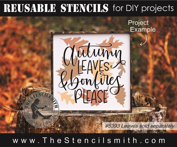 8328 - autumn leaves and bonfires please - The Stencilsmith