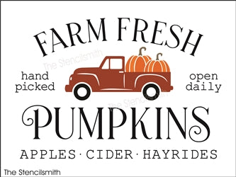 8377 - farm fresh pumpkins - The Stencilsmith