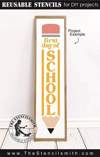 8383 - first/last day of school pencil - The Stencilsmith