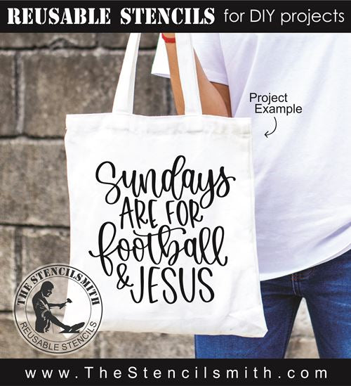 8391 - sundays are for football & jesus - The Stencilsmith