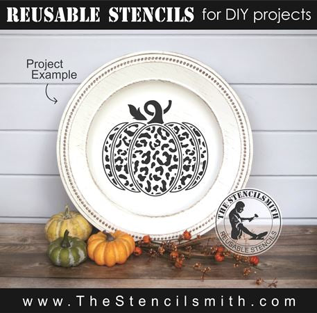 8411 - leopard pumpkin - The Stencilsmith