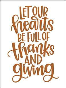 8427 - let our hearts be full - The Stencilsmith