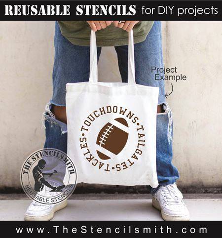 8428 - touchdowns tailgates tackles - The Stencilsmith
