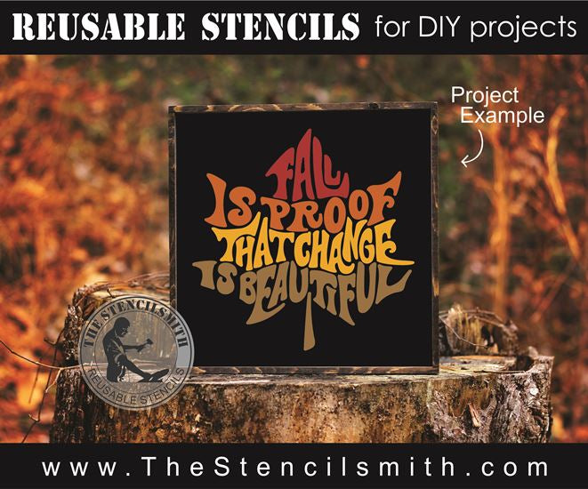 8431 - fall is proof that change - The Stencilsmith