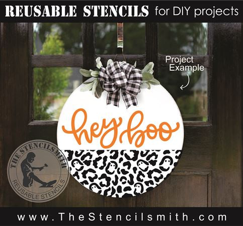 8432 - hey boo (ghost leopard) - The Stencilsmith
