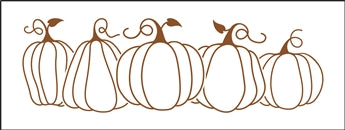 8439 - row of pumpkins - The Stencilsmith