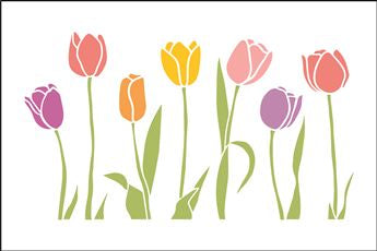 8044 - tulips - The Stencilsmith