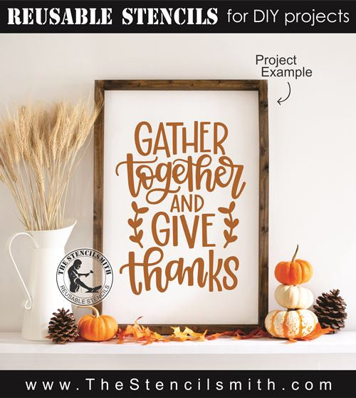 8440 - gather together and give thanks - The Stencilsmith