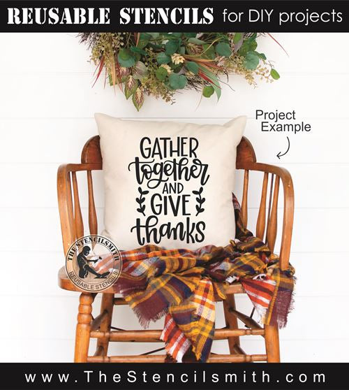8440 - gather together and give thanks - The Stencilsmith