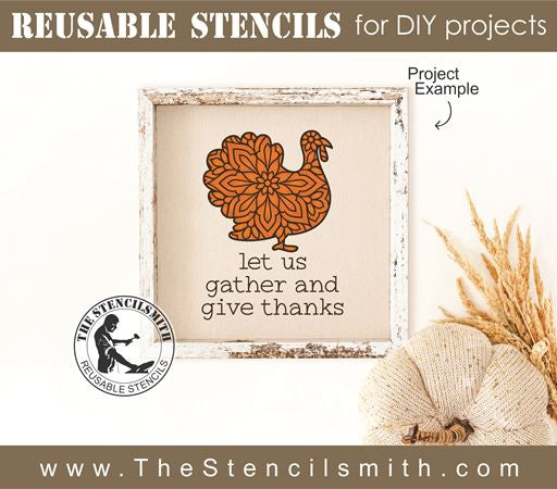 8454 - let us gather (mandala turkey) - The Stencilsmith