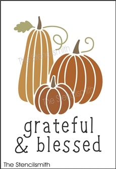 8456 - grateful & blessed - The Stencilsmith