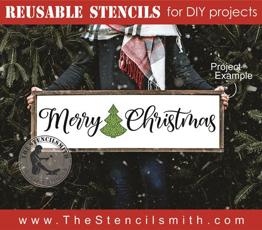 8465 - Merry Christmas (mandala tree) - The Stencilsmith