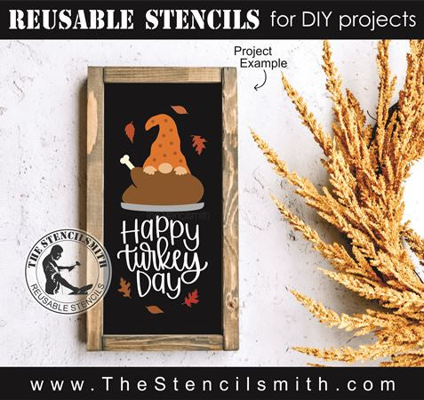 8470 - Happy Turkey Day (gnome) - The Stencilsmith