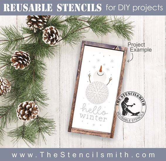 8476 - hello winter - The Stencilsmith