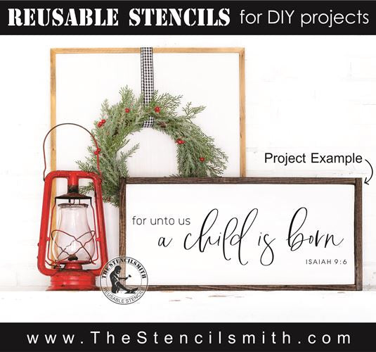 8498 - for unto us a child is born - The Stencilsmith