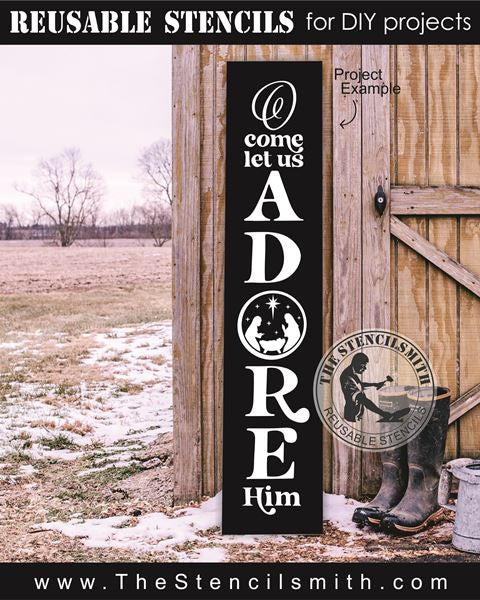 8509 - O come let us adore Him - The Stencilsmith