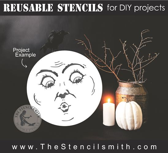 8521 - vintage moon face - The Stencilsmith