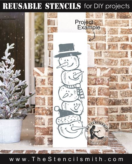 8532 - snowman stack - The Stencilsmith
