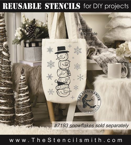 8532 - snowman stack - The Stencilsmith