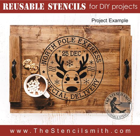 8535 - north pole express stamp - The Stencilsmith
