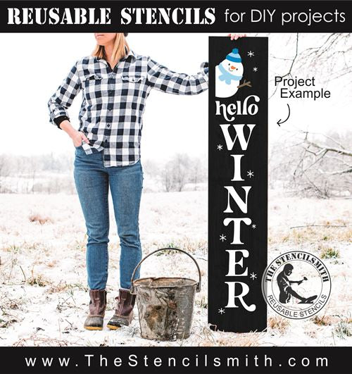 8536 - hello winter - The Stencilsmith