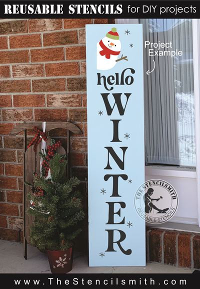 8536 - hello winter - The Stencilsmith