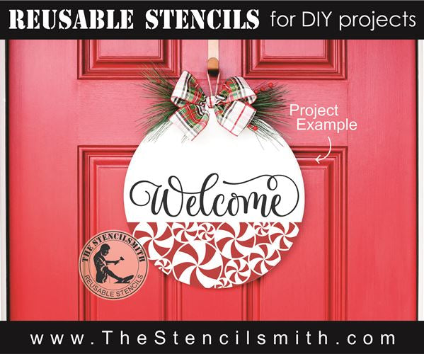 8538 - Welcome (peppermint) - The Stencilsmith