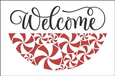 8538 - Welcome (peppermint) - The Stencilsmith